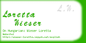 loretta wieser business card